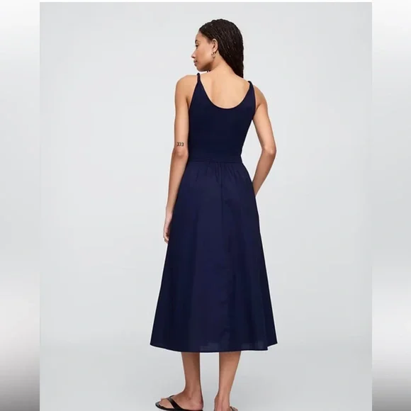 GAP Twist Strap Classic Navy Midi Dress. Size XXL. NWT - Picture 2 of 7